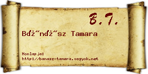 Bánász Tamara névjegykártya